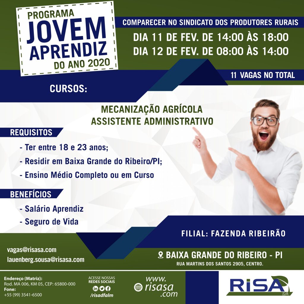 Jovem Aprendiz Baixa Grande do Ribeiro – PI